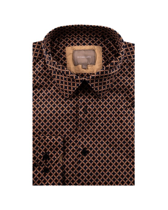 Gianni Lupo Πουκάμισο GL7773S/BLACK