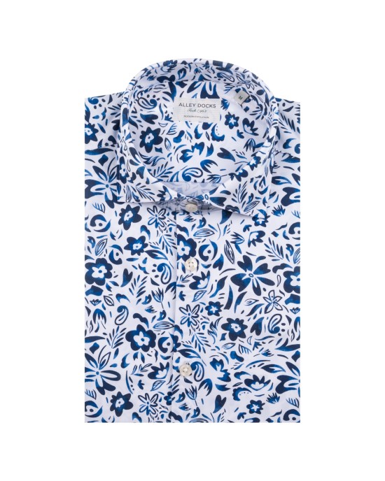 Alley Docks Πουκάμισο AU25S15CA-FIO3745/WHITE/BLUE
