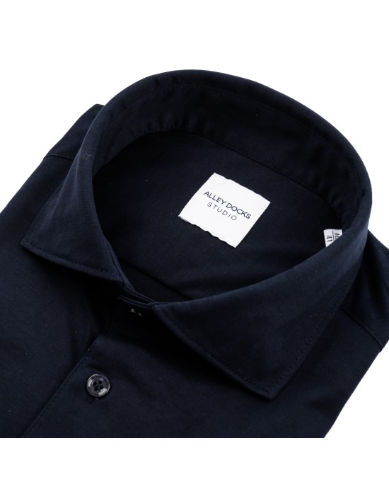Alley docks Shirt AU26W91CA-FINEJERSEY/NAVY BLUE